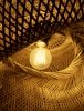 Lampa wisząca bambusowa pleciona kolor naturalny owalna boho rystykalna industrialna nad stół do salonu sypialni NULVERO LE45366 Luces Exclusivas